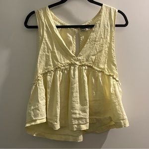 Urban Outfitters Pastel Yellow Babydoll Tank